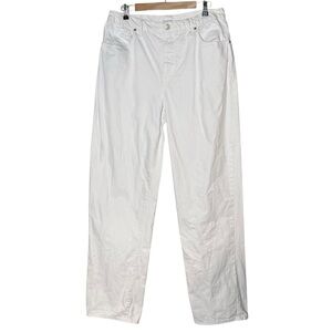 Good American White Denim High Rise Good 90s Loose Fit Jeans Size 30 / 10